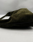 Madewell the Mylie Green Suede Shoulder Bag