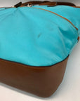 Michael Kors Blue Nylon & Leather Pocket Tote