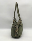 Tignanello Green Leather Multipocket Shoulder Bag