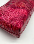 Brahmin Petunia Melbourne Croc Embossed Leather Anytime Shoulder Bag