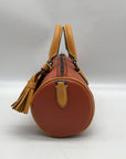 Coach Orange Pebbled Leather Lacey Crossbody Bag CB876