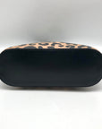 Kate Spade Tan & Black Leather Kali Leopard Print Dome Crossbody