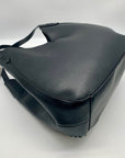 Style & Co Black Pebbled Leather Whipstitch Triple Compartment Hobo Bag - NWT
