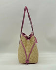 Coach Beige Monogram Canvas Shoulder Bag