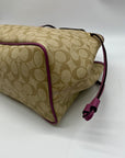 Coach Beige Monogram Canvas Shoulder Bag