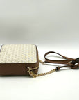 Michael Kors Cream Monogram Coated Canvas Crossbody Bag