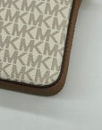 Michael Kors Cream Monogram Coated Canvas Crossbody Bag