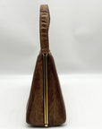 Sterling USA Brown Lizard Embossed Leather Vintage Clutch