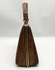 Sterling USA Brown Lizard Embossed Leather Vintage Clutch