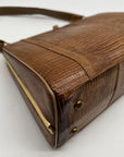 Sterling USA Brown Lizard Embossed Leather Vintage Clutch