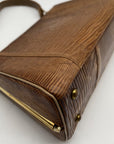 Sterling USA Brown Lizard Embossed Leather Vintage Clutch