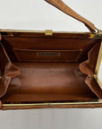 Sterling USA Brown Lizard Embossed Leather Vintage Clutch