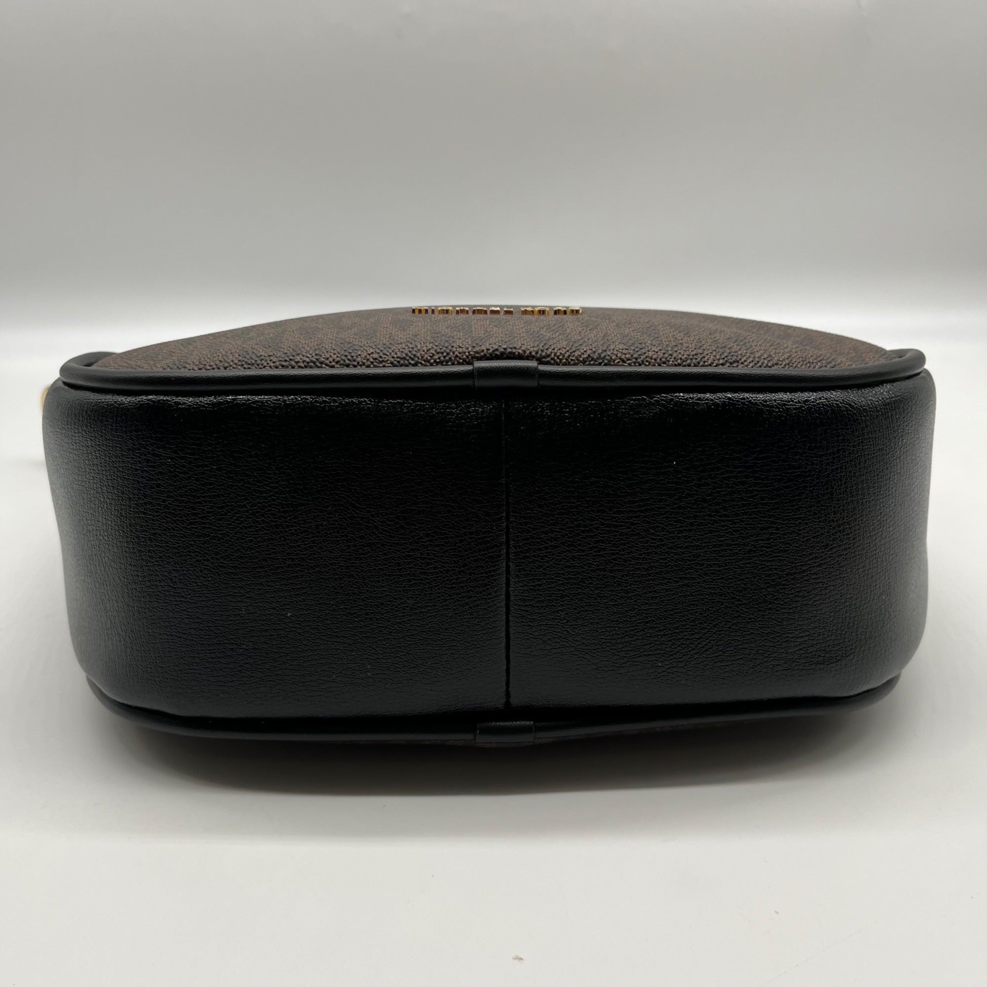 Michael Kors Brown & Black Monogram Cheryl Medium Crossbody