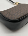 Michael Kors Brown & Black Monogram Cheryl Medium Crossbody