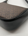 Michael Kors Brown & Black Monogram Cheryl Medium Crossbody