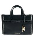 Michael Kors Black Leather Small East West Gigi Messenger Tote