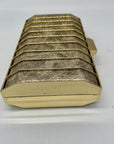 MMS Brands Metallic Gold Evening Clutch Bag