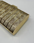 MMS Brands Metallic Gold Evening Clutch Bag