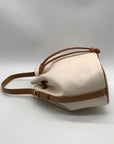 Like Dreams Off White Debossed Faux Leather Bucket Bag