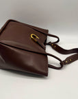 MMS Brands Brown Leather Style Shoulder Bag