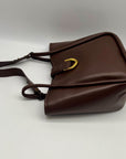 MMS Brands Brown Leather Style Shoulder Bag