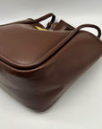 MMS Brands Brown Leather Style Shoulder Bag