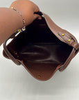 MMS Brands Brown Leather Style Shoulder Bag