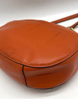 Michael Kors Burnt Orange Leather Floral Applique Crossbody Bag