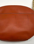 Michael Kors Burnt Orange Leather Floral Applique Crossbody Bag