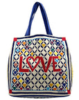 Brighton Multi Colored Canvas Cherished Love Tote Bag