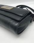 DKNY Black Leather Crossbody Bag