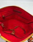 Dooney & Bourke Orange Leather Domed Satchel Bag