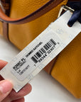 Dooney & Bourke Orange Leather Domed Satchel Bag