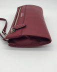 Coach Red Leather Zip Convertible Wristlet