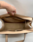 Kate Spade Tan Leather Regatta Vita Court Tote Bag