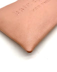 Kate Spade Light Pink Pebbled Leather Sienne Logo Pouch