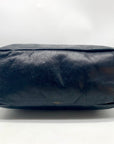 Elliott Lucca Black Leather Gold Accents Satchel Bag