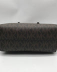 Michael Kors Brown Coated Canvas Monogram Ciara Satchel Bag And Wallet