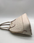 Coach Beige Signature Canvas Dome Satchel Bag