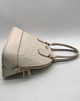 Coach Beige Signature Canvas Dome Satchel Bag