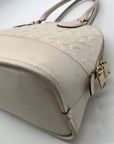 Coach Beige Signature Canvas Dome Satchel Bag