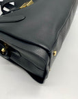 Radley London Black Pebbled Leather Sloane Street Convertible Satchel Bag