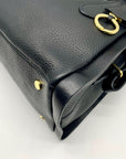 Radley London Black Pebbled Leather Sloane Street Convertible Satchel Bag