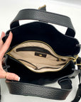 Radley London Black Pebbled Leather Sloane Street Convertible Satchel Bag