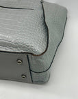 Patricia Nash Gray Croc-Embossed Leather Tote Bag