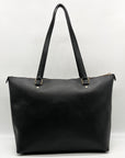 Coach Black Crossgrain Leather Gallery Tote