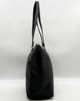 Coach Black Crossgrain Leather Gallery Tote