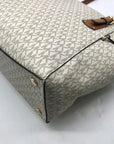 Michael Kors Cream Signature Coated Canvas Tote Bag