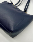 Tory Burch Blue Saffiano Leather Tote Bag