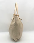 Marc Jacobs Ivory Pebbled Leather Workwear Shoulder Bag
